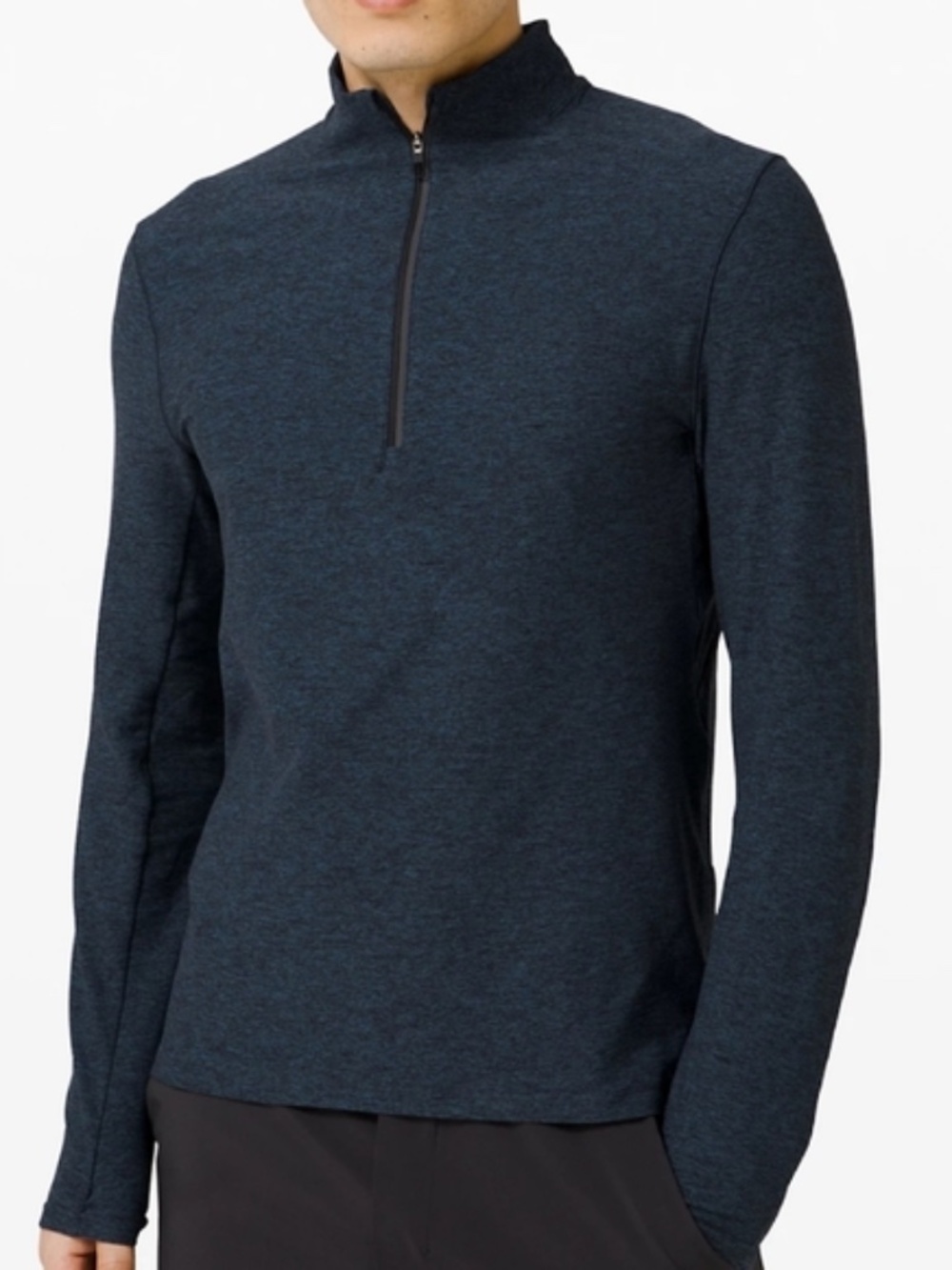 Lululemon Surge Warm Half Zip warm up size Medium Navy/Black